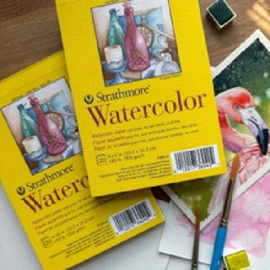 Strathmore 300 Series Mini Watercolor Pad 4" x 6" - (20 Sheets, 140lb) Cold Press