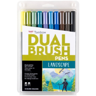 Tombow Dual Brush Pen Set - Landscape 10pk  56169