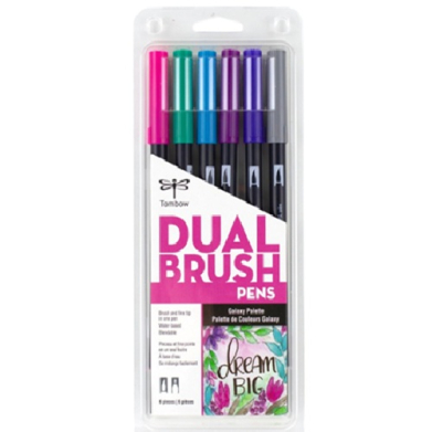 Tombow Dual Brush Pen Set - Galaxy 6pk  56213
