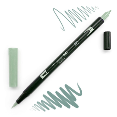 Tombow Dual Brush Pen -Holly Green 312