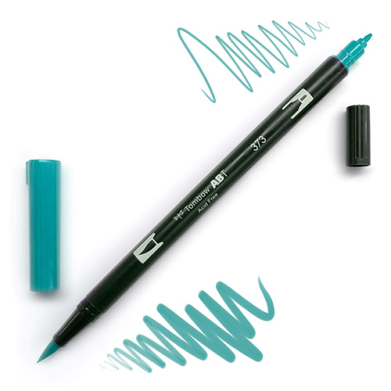 Tombow Dual Brush Pen -Sea Blue 373