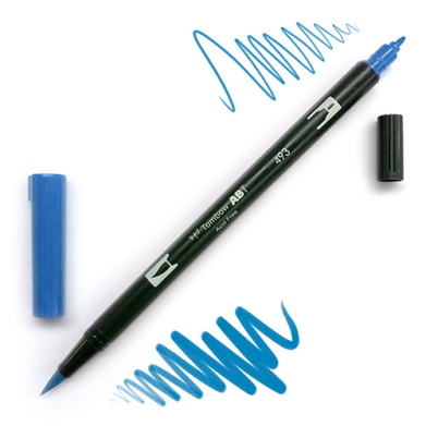 Tombow Dual Brush Pen -Reflex Blue 493