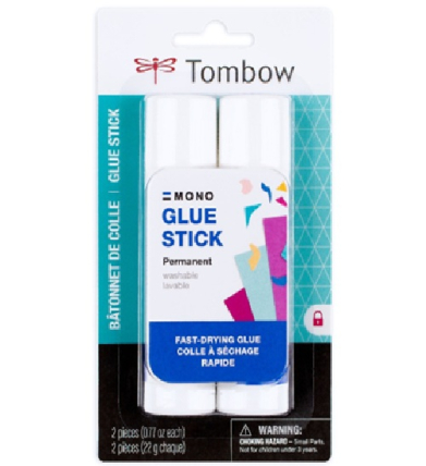 Tombow Mono Adhesive Washable Glue Sticks  -2pk (.77oz/22g)  TM62211