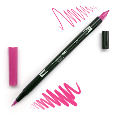 Tombow Dual Brush Pen -Rhodamine Red 725