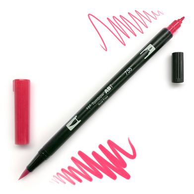 Tombow Dual Brush Pen -Rubine Red 755