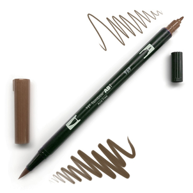 Tombow Dual Brush Pen -Chocolate 969