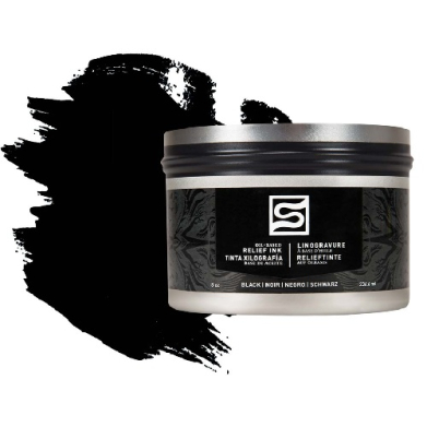 Speedball Black Oil Based Relief Block Printing Ink Can (8oz)  SP3910