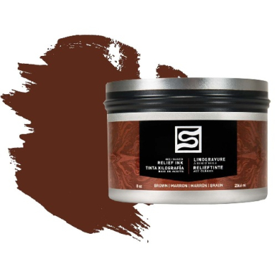 Speedball Brown Oil Based Relief Block Printing Ink Can (8oz)  SP3916