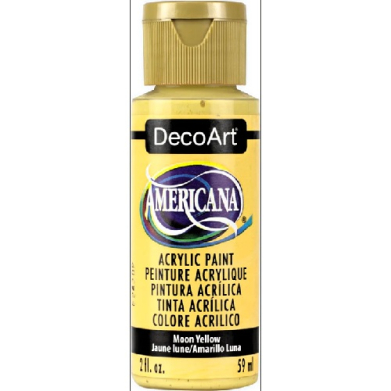 DecoArt Americana Acrylic Paint - (2oz/59ml) Moon Yellow