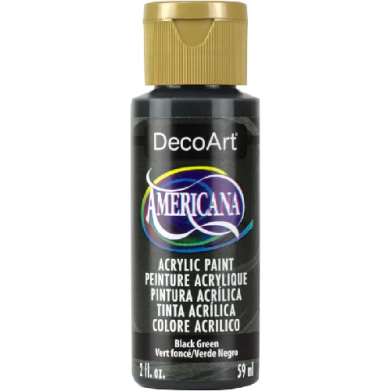DecoArt Americana Acrylic Paint - (2oz/59ml) Black Green