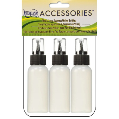 DecoArt Americana Empty Bottles with Writer tips - (2oz/3ct ) DAS211-K