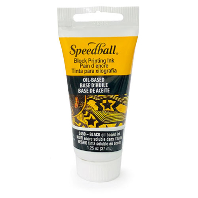 Speedball Black Oil Based Relief Block Printing Ink (1.25oz/37ml)  SP3450