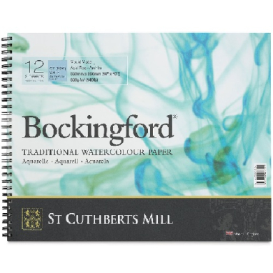 St Cuthbert's Bockingford Watercolor Spiral Bound Pad - 10"X14" Cold Press  47030001011D