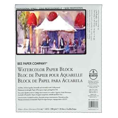 Aquabee 100% Cotton Watercolor Paper Block 6x9 (20sht,140lb) Cold Press