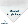 Corner view of Montval Acrylic Paper packaging, showing the product name and the Canson logo.