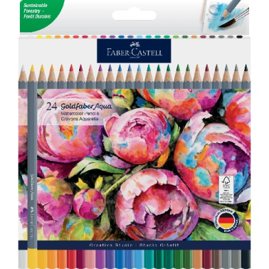 Goldfaber Aqua Watercolor Pencil Set - 24ct Assorted Colors   FC214626