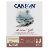 Canson Mi-Teintes Velvet paper packaging featuring a watercolor landscape; top logo and brown bottom panel with weight 430 g/m² and size 32×41 cm.