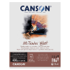 Canson Mi-Teintes Velvet pastel paper pack with abstract splash artwork; weight 430 g/m², 32 × 41 cm sheets, 12 sheets in the pack.