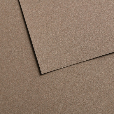 Close-up of overlapping brown textured panels with a rough, sandpaper-like surface.