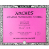 Arches Aquarelle Watercolour label on pink sheet with ornate border, listing 300 g/m², hot pressed, 41x51 cm (16x20 in) and 20 sheets.