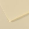 Two pale cream sheets of textured paper overlapped on a beige surface.