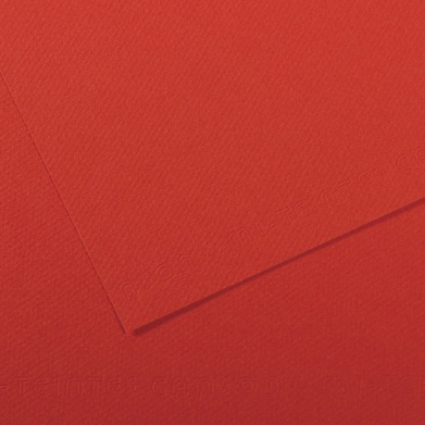 Two overlapping red textured sheets of paper.