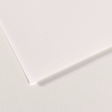 Close-up of two white textured paper sheets, one edge angled, with faint embossing along the surface.