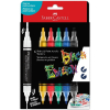 Faber-Castell Shake & Paint acrylic marker set, six markers in assorted colors, shown on packaging with a bold Black Edition graphic.