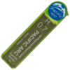 Slim green-and-gray rectangular package with a blue circular label at one end reading 'Pacific Arc,' shown at an angle.