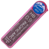 Pink plastic case opened to reveal a row of HB 0.9mm graphite pencils (lead pencils) arranged lengthwise inside a bright pink case. Some visible text on the pencils reads HB 0.9 GRAPHITE LEAD.
