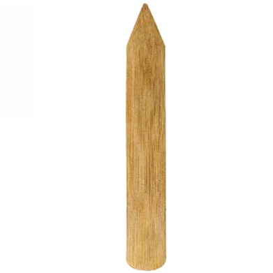 Wooden dowel sharpened to a point at the top, resembling a pencil edgewise out of frame.