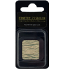 Finetec Premium pearl pigment in a plastic tray on black packaging, beige marbled square pigment visible.