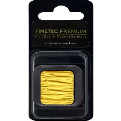 Finetec Premium gold square filter in a black frame, mounted on retail packaging.