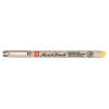 Silver Sharpie permanent marker with a yellow cap and labeled body.