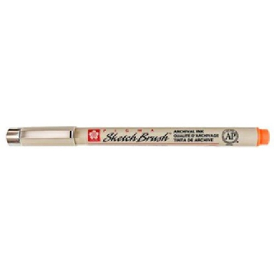 Sketch Brush marker pen with orange cap, white body, and label facing the viewer.