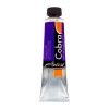 Tube of Cobral Artist purple acrylic paint with a black cap on top of a white background.