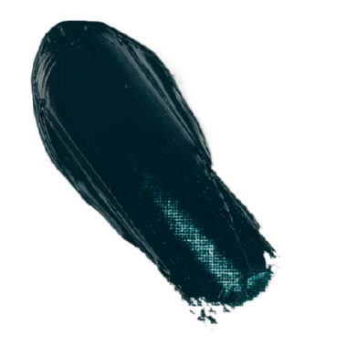 Diagonal teal brush stroke on a white background with textured edges.