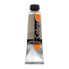 Cobra Artist acrylic paint tube standing upright with a black and beige label and orange label strip at the top.