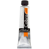 Copper-colored 'Cobra' artist oil paint tube with black cap and orange label, standing upright.