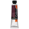Metal paint tube with maroon and silver label, black cap, and orange accent, standing upright. The label reads 'Cobral Artista'.
