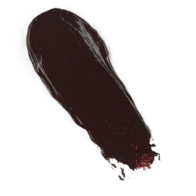 Dark burgundy lipstick smear on a white background.