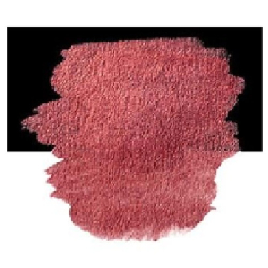 Pink paint splash on a black background with a textured edge, appears as an abstract blotch on white around.