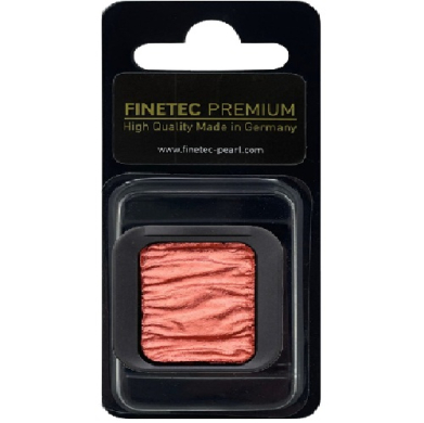 Packaging for Finetec Premium product: pink threaded material inside a black blister case