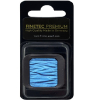 Finetec Premium pearl pigment in black packaging with a blue marbled square pigment in a protective frame